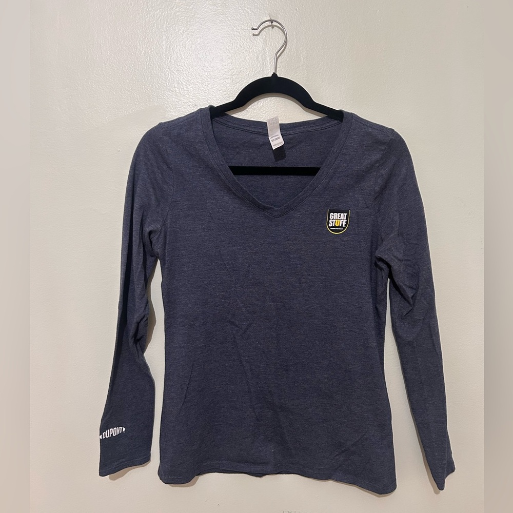 DISTRICT | Heather Blue Long-sleeve Tee, Size Small